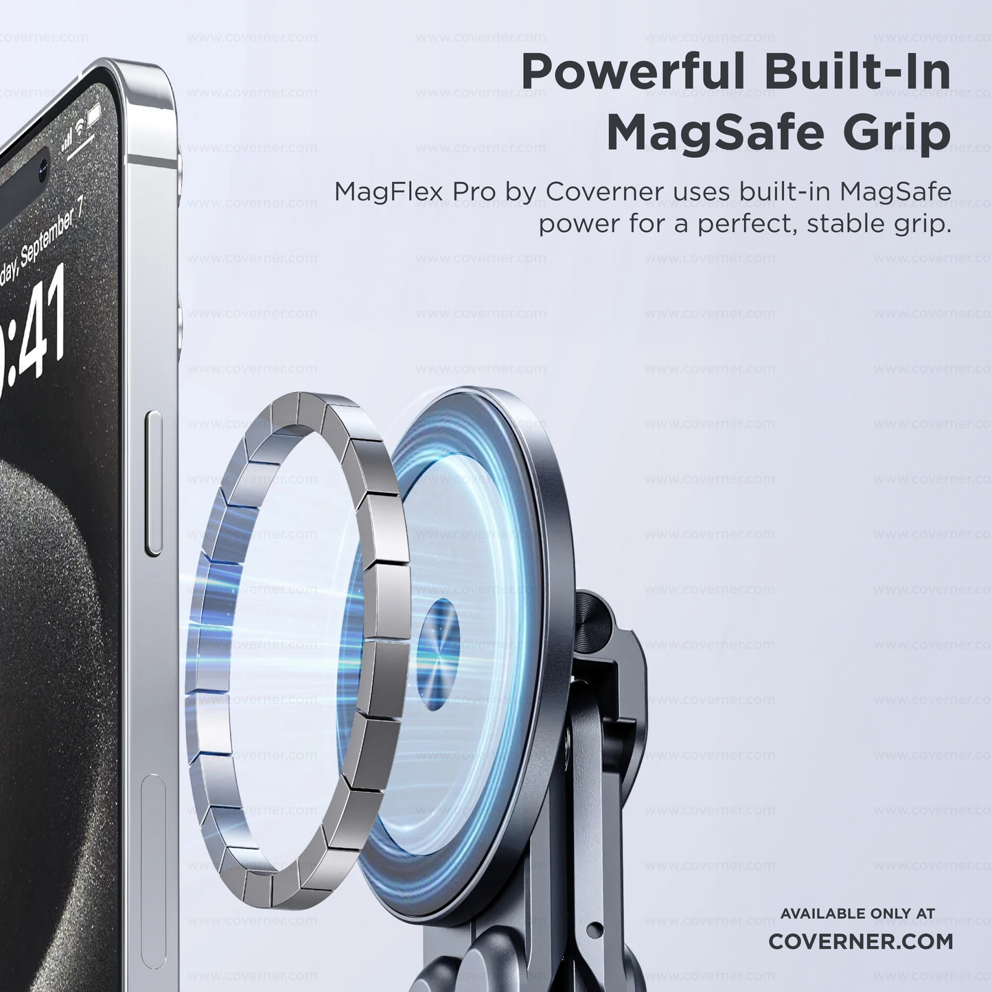 MagFlex Pro – Lightweight Strong MagSafe Adjustable Alloy Stand for Phone, Tablet & Laptop by Coverner India