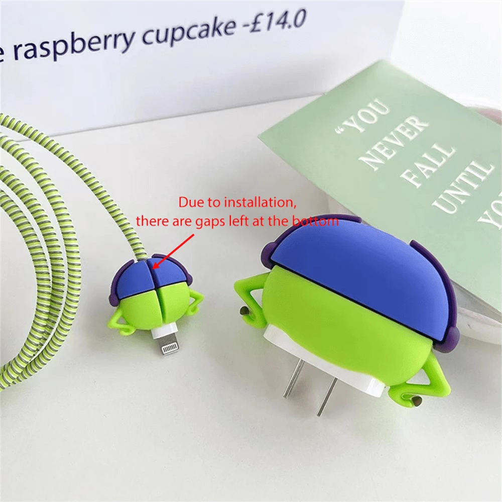 Iphone Charger Case Cover - MU Monster - 4 Piece Set (With Wire Protector) - Limited
