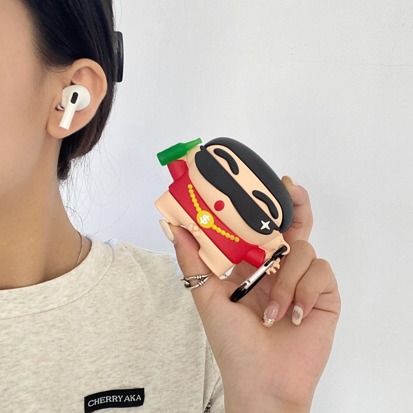 Shinchan Red Airpods Cover for Apple AirPods - Premium Silicone Case