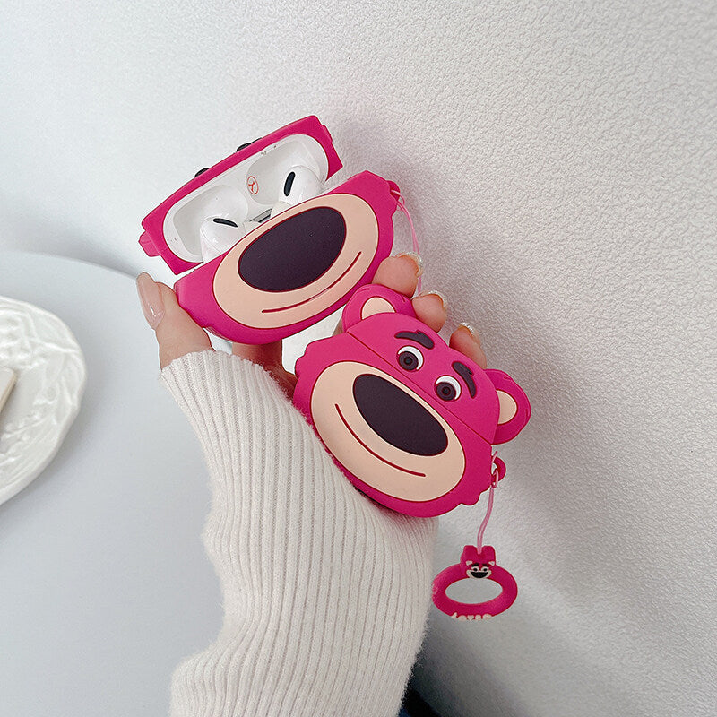 Cute Bear Airpods Cover for Apple AirPods - Premium Silicone Case Cover