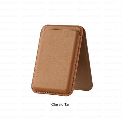 MagStand Pro Wallet – 2-in-1 Leather MagSafe Card Holder with Stand & RFID Protection by Coverner India
