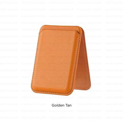 MagStand Pro Wallet – 2-in-1 Leather MagSafe Card Holder with Stand & RFID Protection by Coverner India