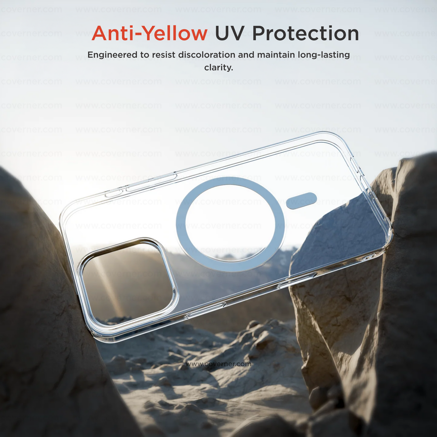 Anti-Yellow MagSafe Clear Case for iPhone – Crystal Clear | Coverner