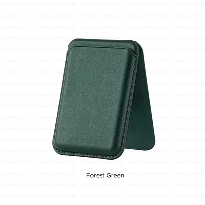 MagStand Pro Wallet – 2-in-1 Leather MagSafe Card Holder with Stand & RFID Protection by Coverner India