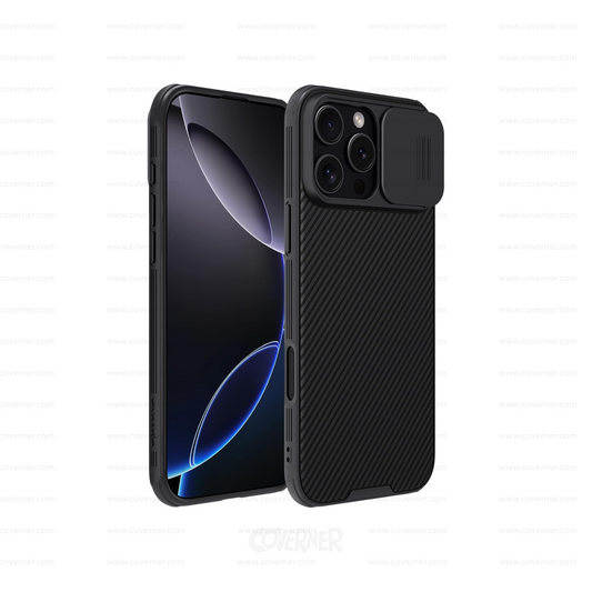 Nillkin® CamShield Pro Case for iPhone 16 Pro & 16 Pro Max with Camera Cover – Shockproof, Privacy Slide Cover, Anti-Fingerprint Design by Coverner India