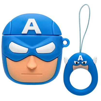 Captain America Case for AirPods - Premium Silicone Cover