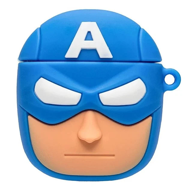 Captain America Case for AirPods - Premium Silicone Cover