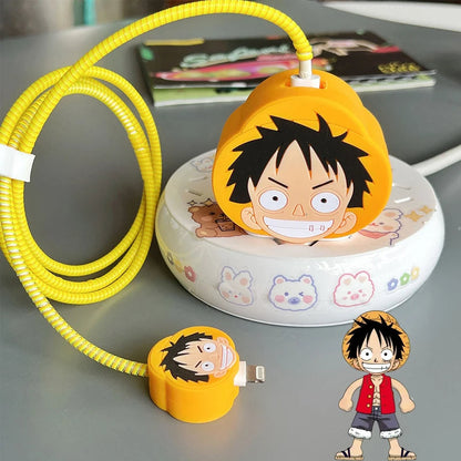 Iphone Charger Case Cover - One Piece Luffy - 4 Piece Set