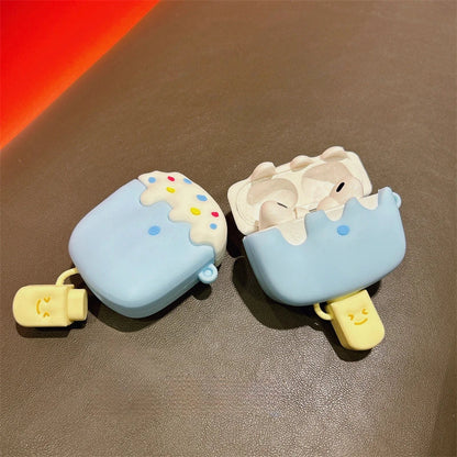 Ice Cream AirPods Case & Cover – Silicone Cone Design with Hook | Coverner India