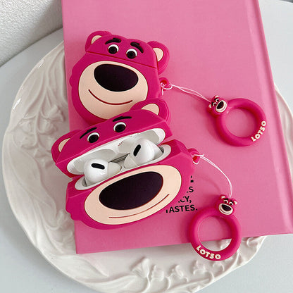 Cute Bear Airpods Cover  for Apple AirPods -  Premium Silicone Case Cover