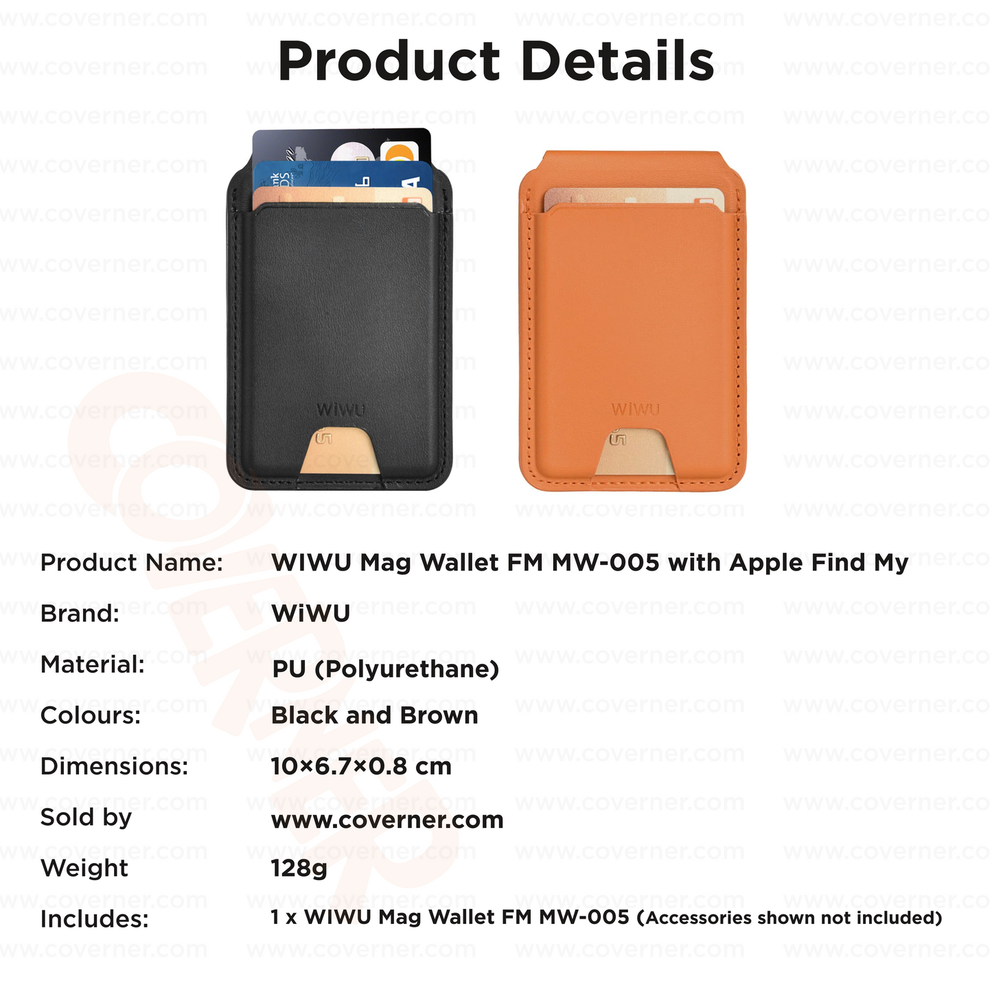 WIWU Mag Wallet FM MW-005 Slim Magnetic Wallet with Apple Find My & RFID – Sold by Coverner India