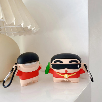 Shinchan Red Airpods Cover for Apple AirPods - Premium Silicone Case
