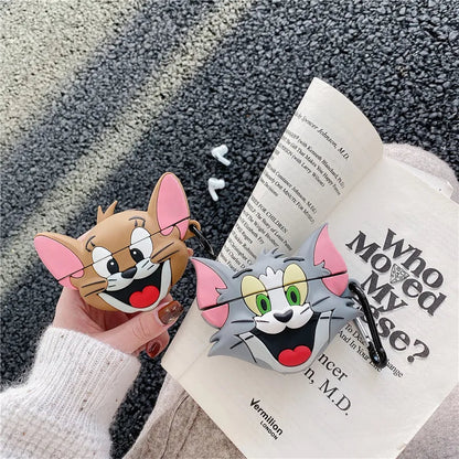 Airpods Cover - Premium Silicone Case - Tom & Jerry