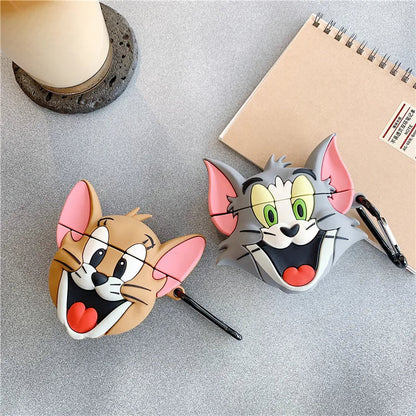 Airpods Cover - Premium Silicone Case - Tom & Jerry