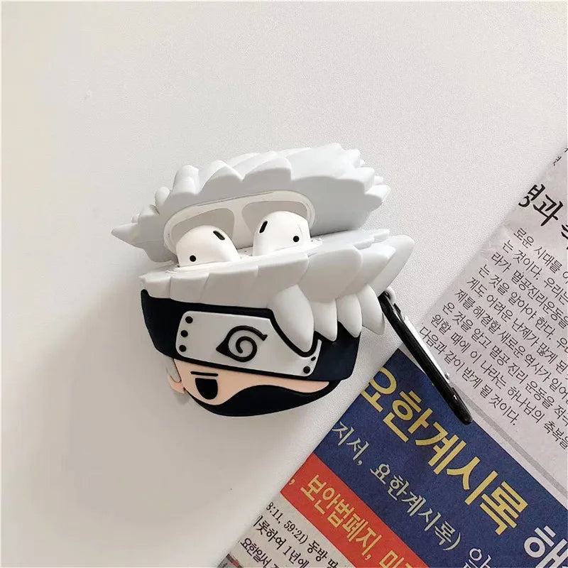 Kakashi & Naruto Case for AirPods - Premium Silicone Cover