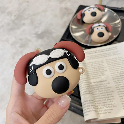 Pilot Pug Airpods Cover  for Apple AirPods -  Premium Silicone Case Cover