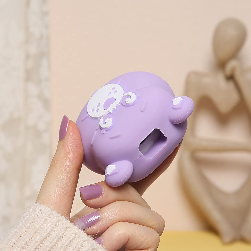 Iphone Charger Case Cover - Cute Bear Purple (4 Piece Set)