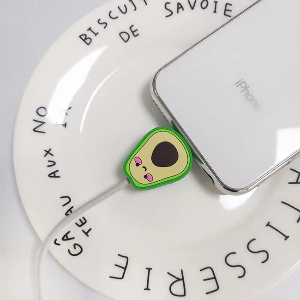 Iphone Charger Case Cover - Avacado - 4 Piece Set (With Wire Protector)