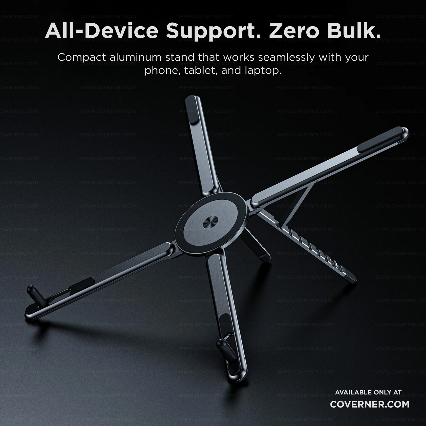 MagFlex Pro – Lightweight Strong MagSafe Adjustable Alloy Stand for Phone, Tablet & Laptop by Coverner India