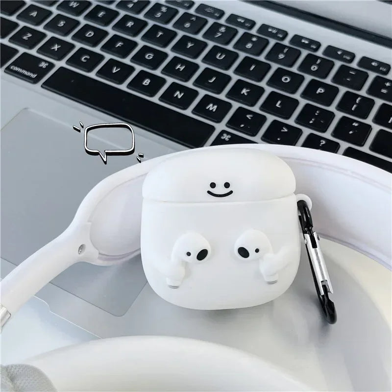 Cute Cartoon with Airpods Cover for Apple AirPods - Premium Silicone Case (Limited Edition)