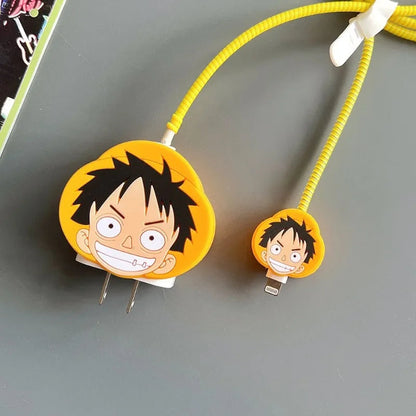 Iphone Charger Case Cover - One Piece Luffy - 4 Piece Set