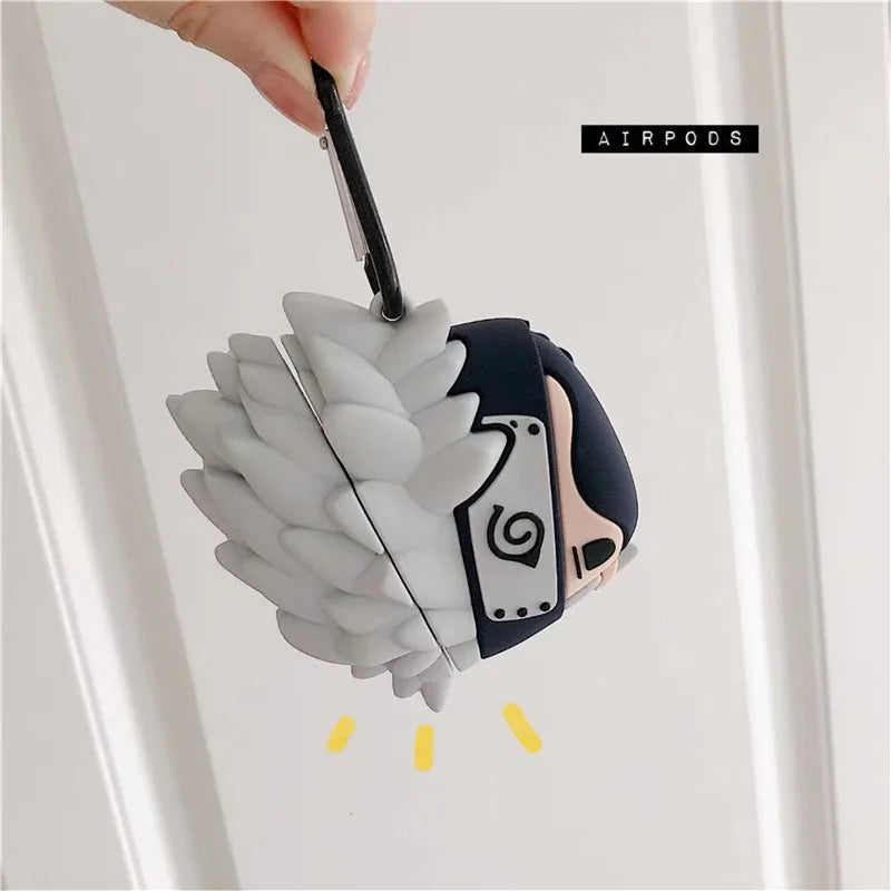 Kakashi & Naruto Case for AirPods - Premium Silicone Cover