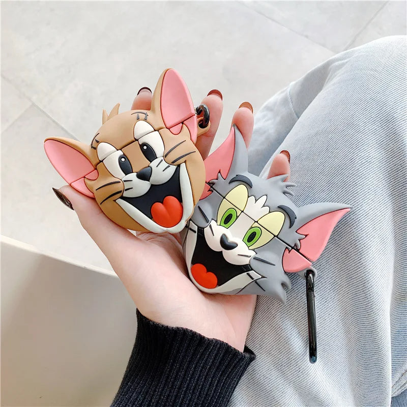 Airpods Cover - Premium Silicone Case - Tom & Jerry
