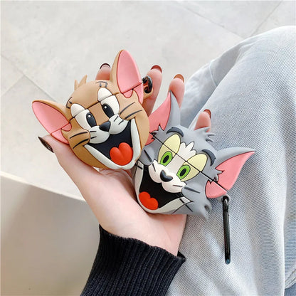 Airpods Cover - Premium Silicone Case - Tom & Jerry