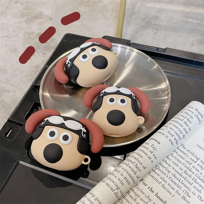 Pilot Pug Airpods Cover  for Apple AirPods -  Premium Silicone Case Cover