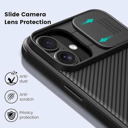 Nillkin® CamShield Series Case for iPhone 16 & 16 Plus with Camera Cover | Shockproof, Scratch-Resistant, 360° Full Protection