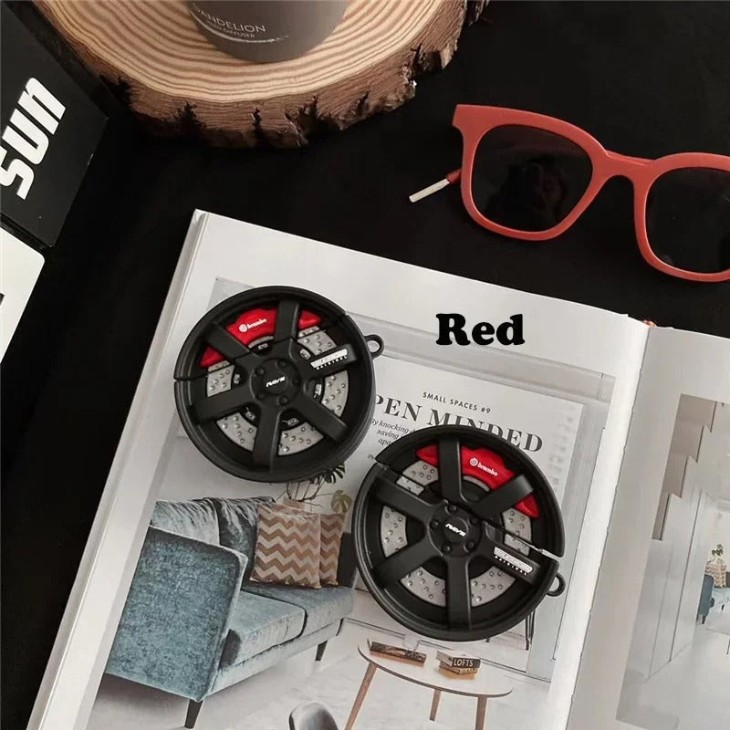 Racing Tire - Red Disc - Airpods Cover for Apple AirPods - Premium Silicone Case - LIMITED