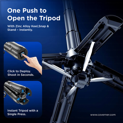 Hybrid Flex – 4-in-1 MagSafe Tripod, Selfie Stick, Wireless Grip & Camera Handle by Coverner India