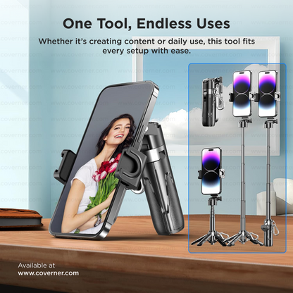 Hybrid Flex - Neo – 4-in-1 MagSafe Tripod, Selfie Stick, Wireless Grip & Camera Handle by Coverner India