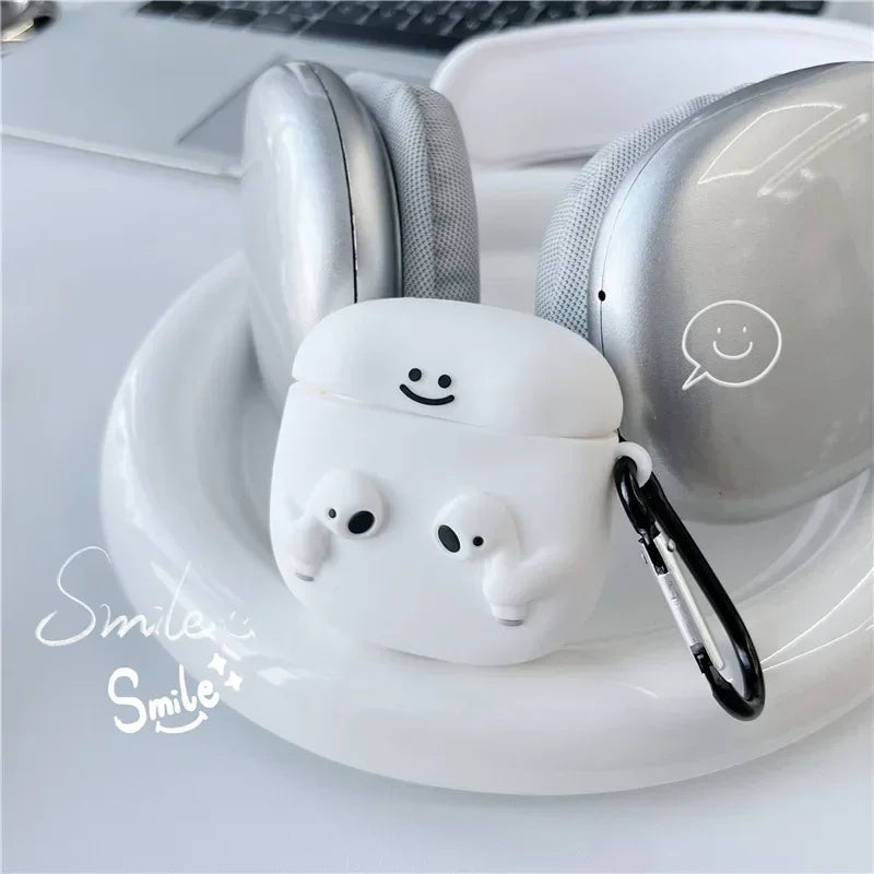 Cute Cartoon with Airpods Cover for Apple AirPods - Premium Silicone Case (Limited Edition)