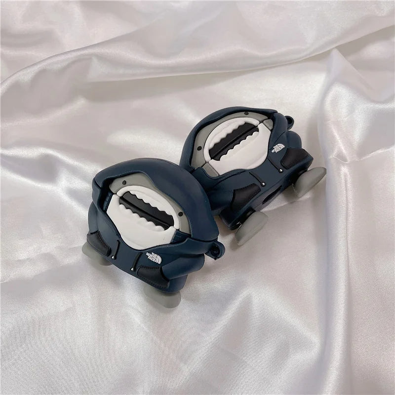 The North Face Shark - Airpods Cover  for Apple AirPods Pro 2 -  Premium Silicone Case Cover