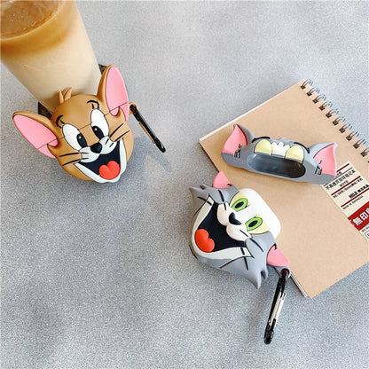 Airpods Cover - Premium Silicone Case - Tom & Jerry