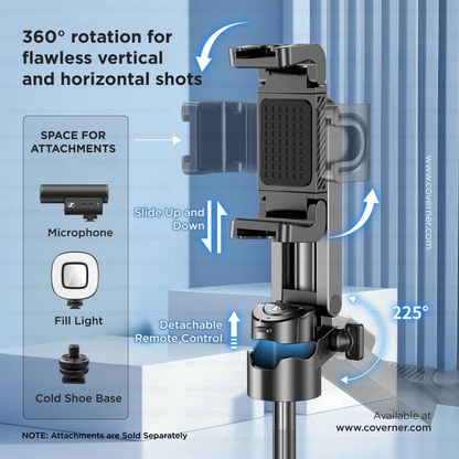 Hybrid Flex - Neo – 4-in-1 MagSafe Tripod, Selfie Stick, Wireless Grip & Camera Handle by Coverner India