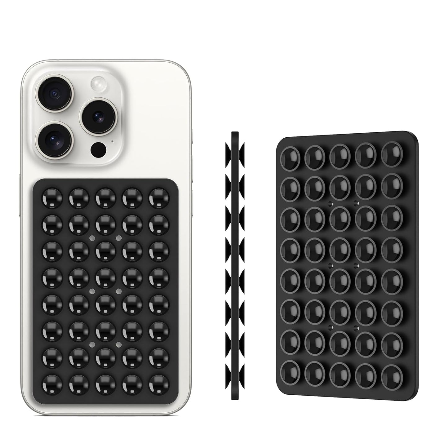 Premium Dual-Sided Silicone Suction Phone Grip Holder for iPhone & Android