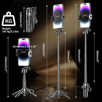 Hybrid Flex - Neo – 4-in-1 MagSafe Tripod, Selfie Stick, Wireless Grip & Camera Handle by Coverner India