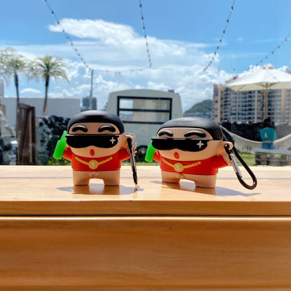 Shinchan Red Airpods Cover for Apple AirPods - Premium Silicone Case