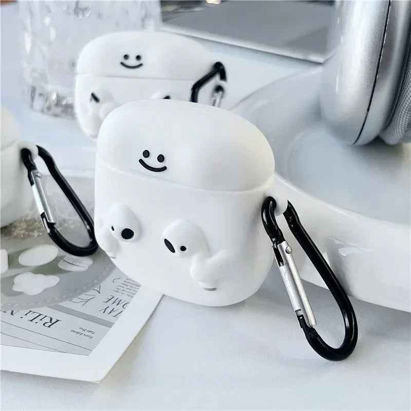 Cute Cartoon with Airpods Cover for Apple AirPods - Premium Silicone Case (Limited Edition)