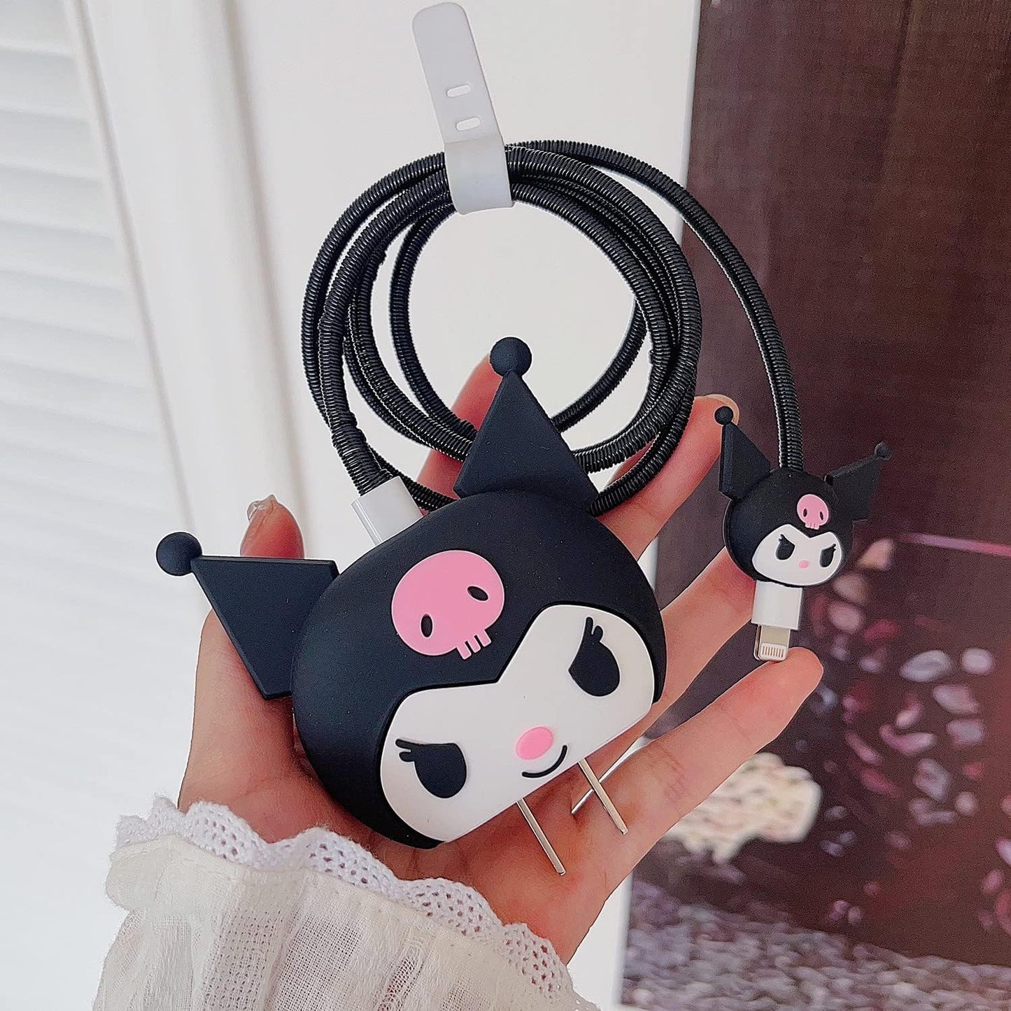 Iphone Charger Case Cover - Kurumi - 4 Piece Set (With Wire Protector)