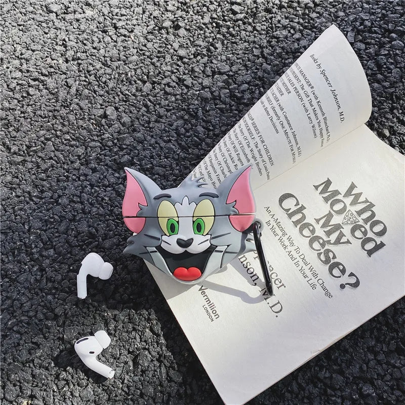 Airpods Cover - Premium Silicone Case - Tom & Jerry