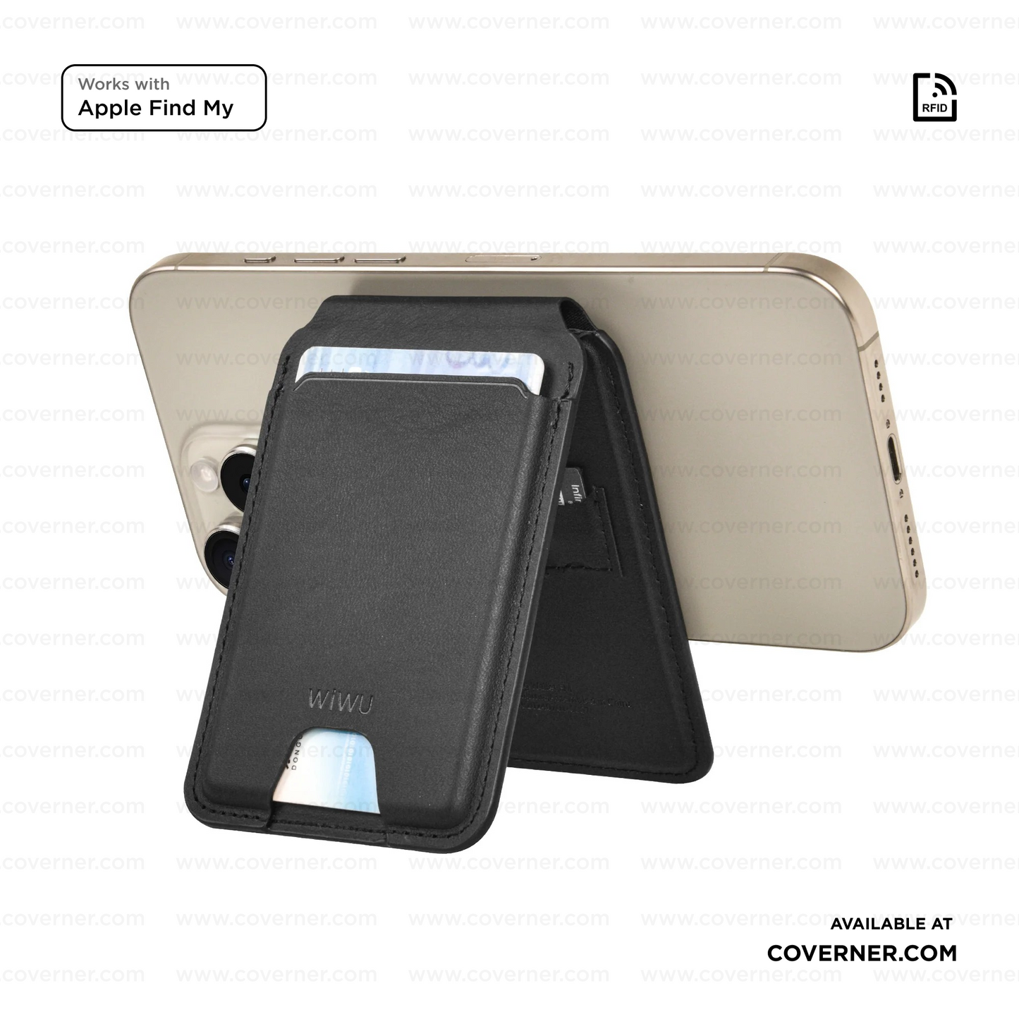 WIWU Mag Wallet FM MW-005 Slim Magnetic Wallet with Apple Find My & RFID – Sold by Coverner India