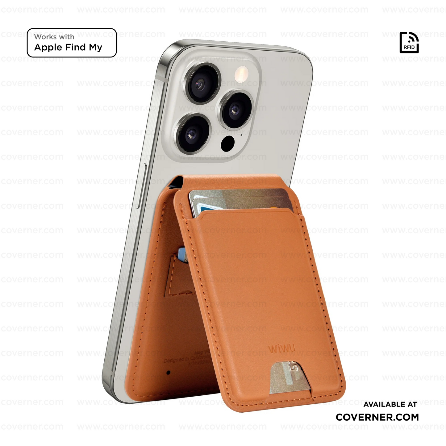 WIWU Mag Wallet FM MW-005 Slim Magnetic Wallet with Apple Find My & RFID – Sold by Coverner India