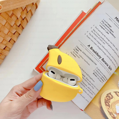 Banana Silicone AirPods Case – Limited Edition Funky Cover with Hook by Coverner India