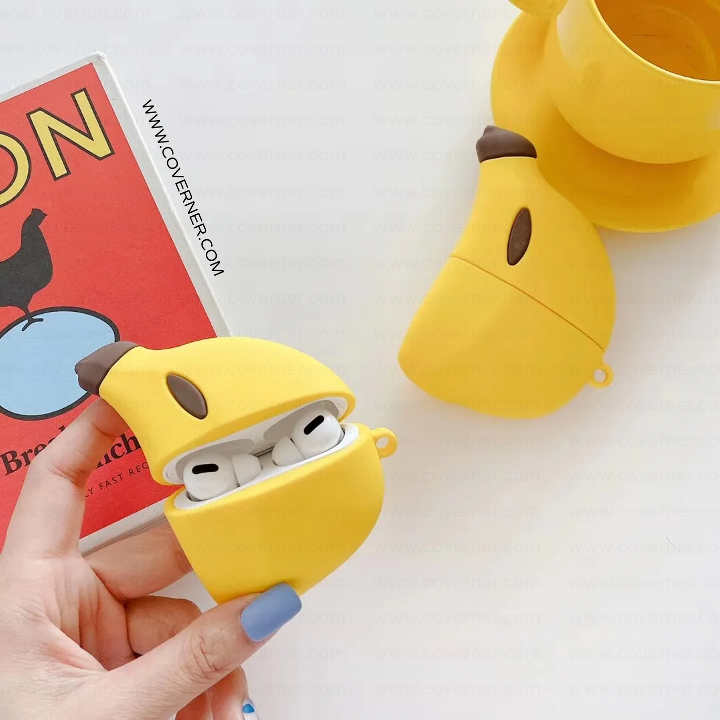 Banana Silicone AirPods Case – Limited Edition Funky Cover with Hook by Coverner India