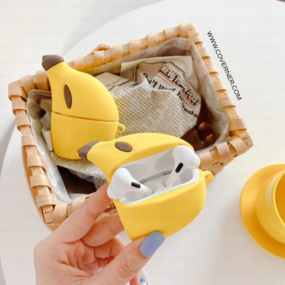 Banana Silicone AirPods Case – Limited Edition Funky Cover with Hook by Coverner India
