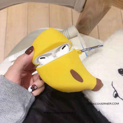 Banana Silicone AirPods Case – Limited Edition Funky Cover with Hook by Coverner India