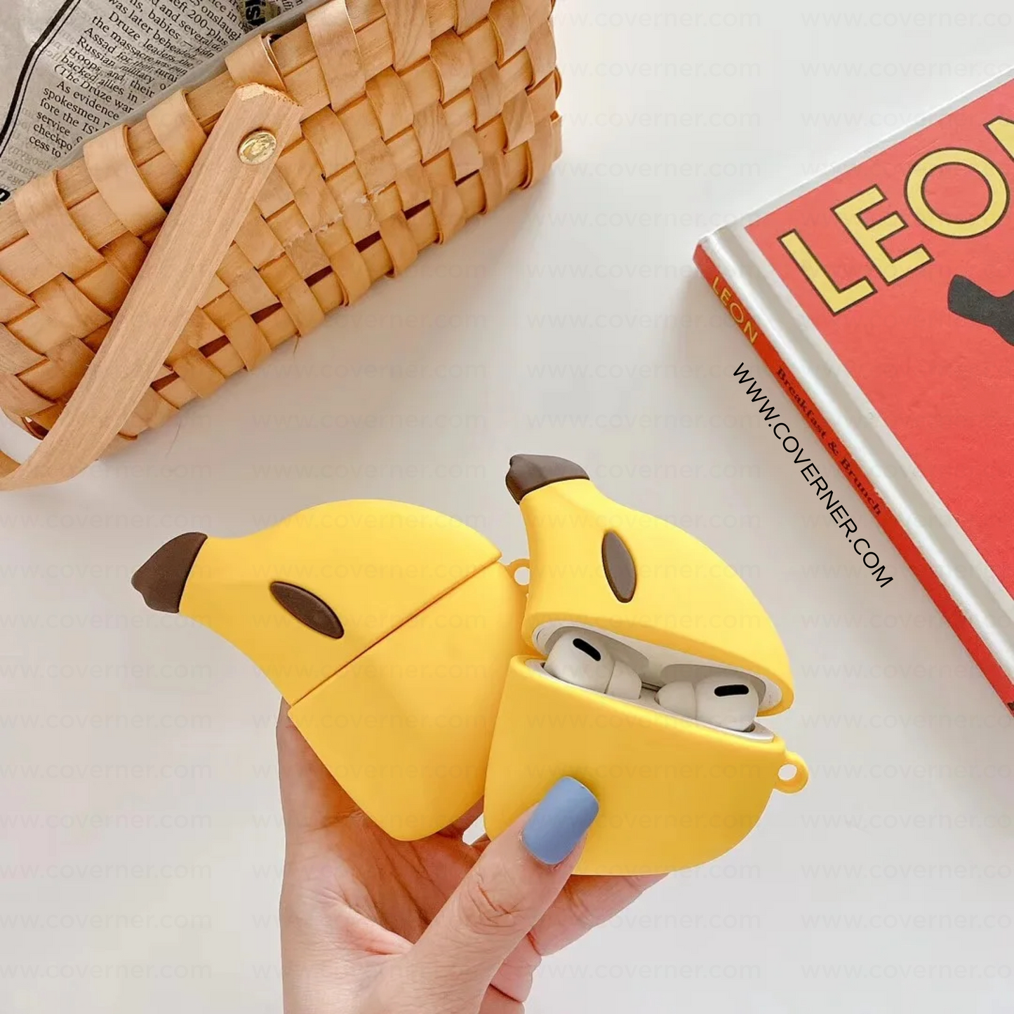Banana Silicone AirPods Case – Limited Edition Funky Cover with Hook by Coverner India